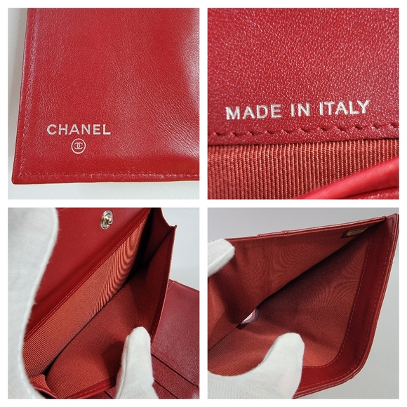 CHANEL Quilted CC Logo Grained CalfSkin Long Trifold Wallet - Picture 9 of 14